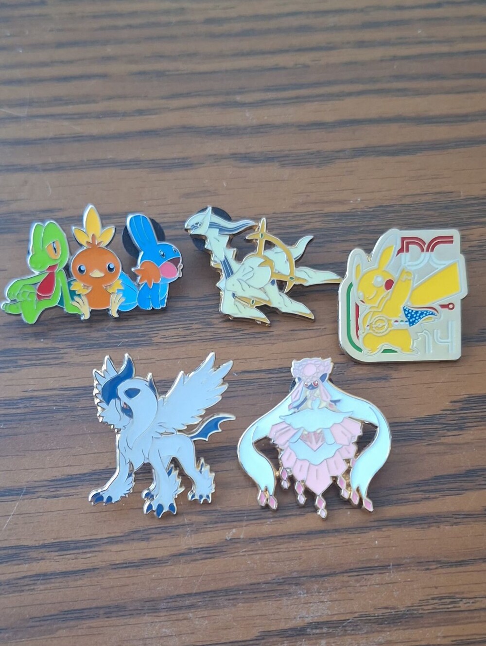 Pokemon Official Pokémon 2014 Enamel Collector Pins Set of 5